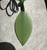 Natural Siberian Nephrite Jade Leaf Pendant, 42mm