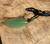 Natural Siberian Nephrite Jade Leaf Pendant, 42mm