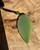 Natural Siberian Nephrite Jade Leaf Pendant, 42mm