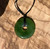 Natural Canadian Nephrite Jade Pi Donut Pendant 25mm Adjustable Cord