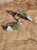 Natural Canadian Nephrite Jade Leaf with Zircon Earrings Sterling Silver