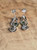 Natural Canadian Nephrite Jade Leaf with Zircon Earrings Sterling Silver