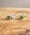 Natural Canadian Nephrite Jade Leaf Earrings on Sterling Silver Posts 10mm
