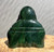 Natural Dark Green Happy Nephrite Jade Buddha, 2.5" Figurine