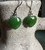Natural Jade Heart 12mm Earrings Sterling Silver