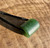 Natural Canadian Nephrite Jade Textured Bead Pendant - 12x14mm