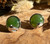 Natural Canadian Nephrite Jade Silver Horse Stud Earrings 10mm