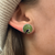 Natural Canadian Nephrite Jade Silver Horse Stud Earrings 10mm