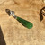 Natural Canadian Nephrite Green Jade and Silver Drop Pendant 32mm