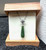 Natural Canadian Nephrite Green Jade and Silver Drop Pendant 32mm