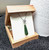 Natural Canadian Nephrite Green Jade and Silver Drop Pendant 32mm