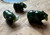 Natural Jade Grizzly Bear with Jade Fish Figurine Size Options