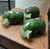 Natural Jade Grizzly Bear with Jade Fish Figurine Size Options
