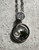 Natural Canadian Jade Star and Moon Pendant Sterling Silver Zircon Accents