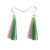 Natural Solid Nephrite Jade Cone Earrings 35mm Sterling Silver