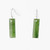 Natural Nephrite Jade Earrings 6x20mm Sterling Silver