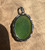 Natural Canadian Nephrite Jade and Silver Pendant - 25x18mm
