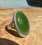Natural Jade Oval Ring 25x18mm Sterling Silver