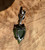 Natural Canadian Nephrite Jade Leaf Pendant 35mm Sterling Silver
