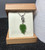 Natural Canadian Nephrite Jade Leaf Pendant 35mm Sterling Silver