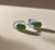 Natural Silver Nephrite Jade Studs Earrings 6x4mm