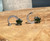 Natural Nephrite Jade Silver Star and Moon Studs Earrings 15x11.5mm
