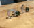 Natural Nephrite Jade Silver Star and Moon Studs Earrings 15x11.5mm