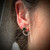 Natural Nephrite Jade Silver Star and Moon Studs Earrings 15x11.5mm