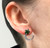 Natural Nephrite Jade Silver Star and Moon Studs Earrings 15x11.5mm