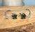 Natural Nephrite Jade Silver Star and Moon Studs Earrings 15x11.5mm