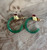 Natural Nephrite Jade Earrings, #113 22mm Sterling Silver