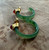 Natural Nephrite Jade Earrings, #113 22mm Sterling Silver