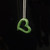 Natural Jade Floating Heart Pendant 30mm