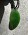 Natural Nephrite Jade Siberian Leaf Pendant, 33mm