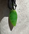 Natural Nephrite Jade Siberian Leaf Pendant, 33mm
