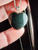 Natural Australian Black Nephrite Jade Heart Pendant, 22mm