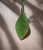 Natural Canadian Jade Leaf Pendant 38mm
