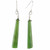 Natural Long Drop Nephrite Jade Earrings - 45mm