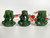 Natural Nephrite Jade Monkey Hear-No, See-No, Speak No Evil Figurine 1.5"