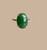 Natural Jade Oval Ring 10x14mm Sterling Silver Prong Setting