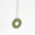 Natural Jade Donut PI Pendant, 15mm