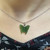 Natural Jade Butterfly Charm 15mm
