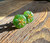 Natural Nephrite Jade Flower Earrings - #504 12mm Sterling Silver