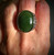 Natural Jade Oval Ring 20x15mm Sterling Silver Bezel Setting