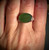 Natural Jade Flat Oval Ring 10x14mm Sterling Silver