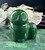 Natural Canadian Nephrite Jade Owl and Owlet Figurine 1.9"