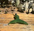Natural Nephrite Jade Whale Tail Pendant, 1.5"