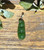Natural Nephrite Jade Pea Pod Pendant, 25mm