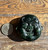 Natural Dark Midnight Green Canadian Jade Double Sided Happy Buddha Head, 50mm Pendant