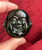Natural Dark Midnight Green Canadian Jade Double Sided Happy Buddha Head, 50mm Pendant